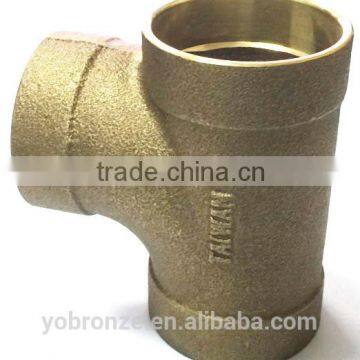 new product Taiwan manufacture bronze casting dwv fitting tee