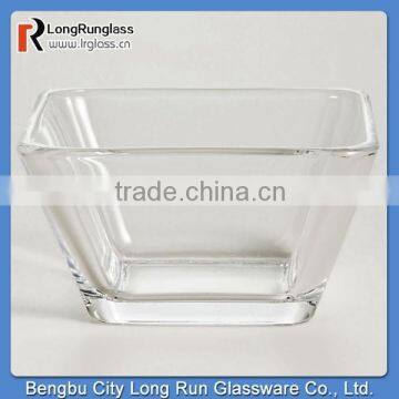 LongRun Clear Tempo Square Glass Bowls Old Fashioned Glassware Dinner Set