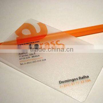 Clear business card