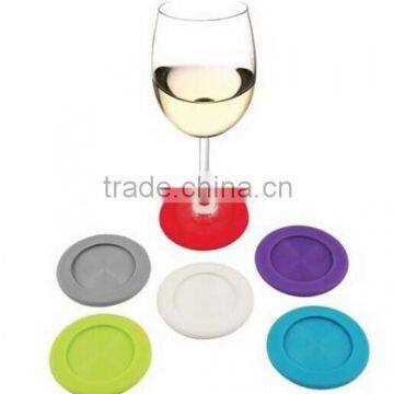 creative wine glass silicone rubber non slip coaster