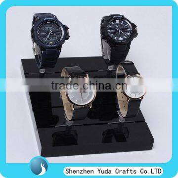 Black Watch Display Tray With Slots, Manafacture MDF Watch Stand With C Ring Holders photo-3