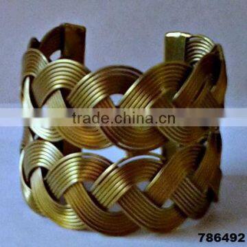 Indian Brass Wire Fashion Bangle Bracelet Weaved