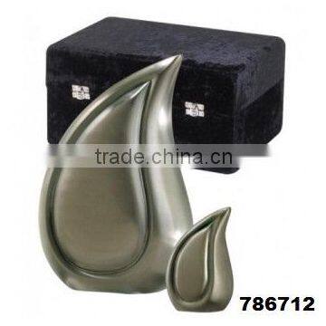 Tear Drop Pewter Solid Brass Metal Cremation Funeral Urn
