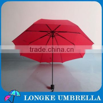 Red color Customized logo Wedding umbrella,3 folding umbrella