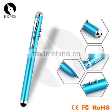 KKPEN hot sale factory supply laser pointer with led flashlight stylus pen