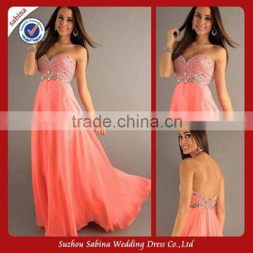 Se65 Strapless Empire Sequins Low Back Floor Length Formal Evening Dress 2014