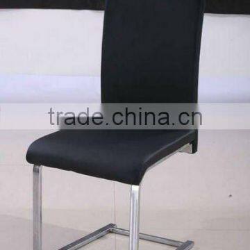 AM-C079 fashion dining chair with PU seat and back and chrome legs