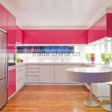 Glossy lacquer kitchen cabinet for small kitchens
