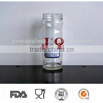 250ml Wholesale wide-mouth Glass Beverage Bottle with lug cap