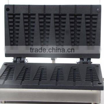 6pcs Commercial Use Non-stick 110v 220v Electric Lolly Waffle Baker photo-3