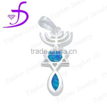 wholesale suppliers pave opal pendant 925 silver jewelry