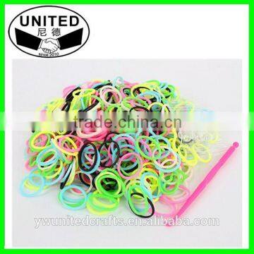 Bulk cheap hair silicone make rubber band bracelet 2015