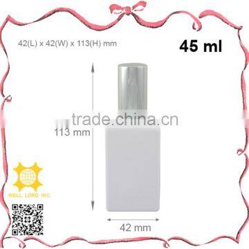 45ml white screen printing refillable pump spray glass bottle