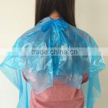 Hair Coloring Plastic/PE cape for salon