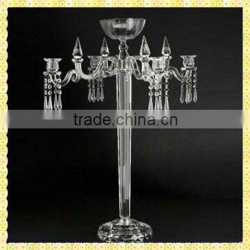 Handmade Exquisite Crystal Tall Wedding Candelabras Centerpiece For Table Decoration