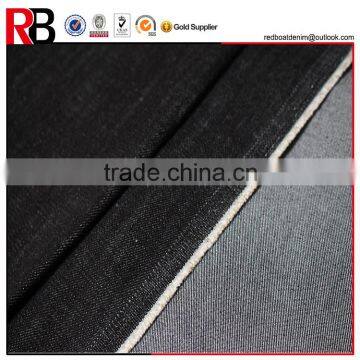 12oz Blue Black Color Slub 100%Cotton Denim Fabric For Wholesale