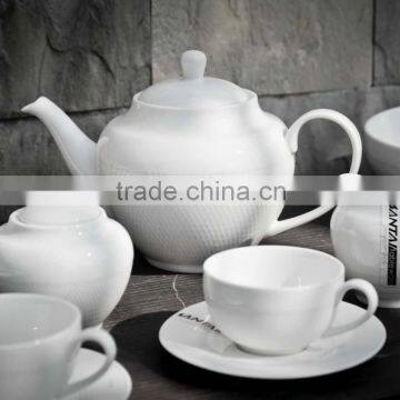 Embossed tea set new style tea pot/tea set