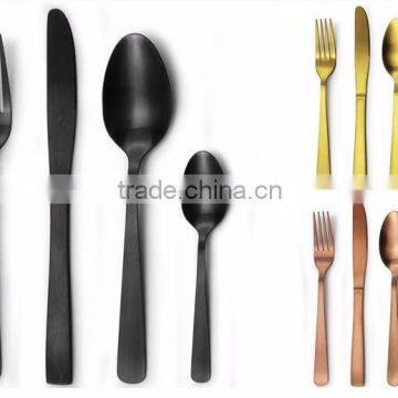 PVD coating stainless steel flatware set with low MOQ and fast delivery
