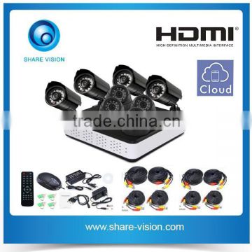 hot h.264 700tvl outdoor indoor dvr kit 8 channel , home security systems