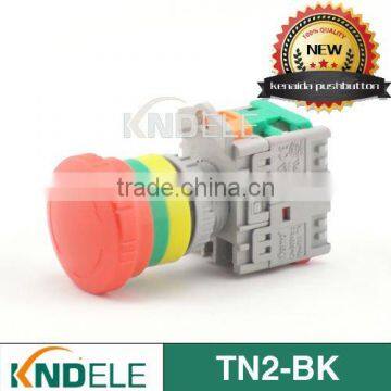 Red Mushroom NC+NO Latching Emergency Stop Push Button Switch 600V Ui TN2-BK