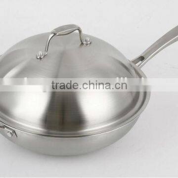 China stainless steel wok with lid for japanese market