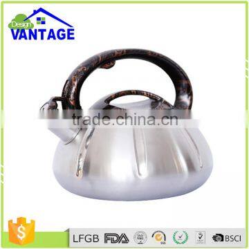 Colorful non electric stainless steel whistling kettle induction coffee kettle for all heater