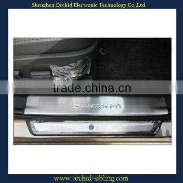 good quality plastic chrome door sill plate for hyundai santafe IX45 12'~on use