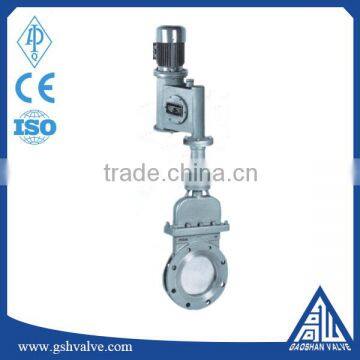 Non-rising stem electric-hydraulic knife gate valve