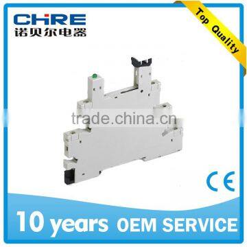 PLC 6.2mm thickness din-rail 6 A contact rating slim relay socket