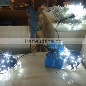 50L led string christmas lights for indoor and outdoor use, RGB color flashing lights