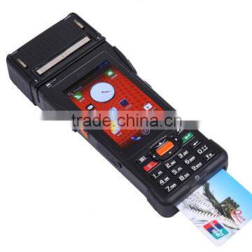 2015 wireless wifi android pos with printer fingerprint,rfid,contact IC card reader, MSR,barcode scanner