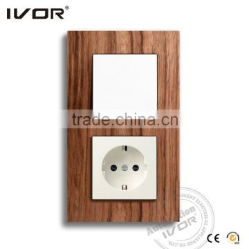 EU Standard Wall Switch and German Socket H95 * W95 mm Light Switch