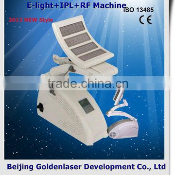 2013 New Design E-light+IPL+RF Machine Tattooing Skin Tightening Beauty Machine Equipment For Colouring Hair 560-1200nm