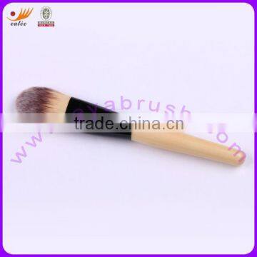 Three-color Nylon Hair Foundation Brush with Wooden Handle