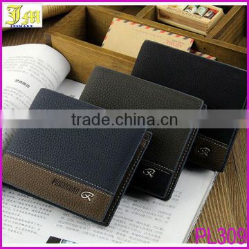 2014 More Creative Design Your Own Wallet Sale Man Genuine Leather Slim Short Wallet With Coin Purse