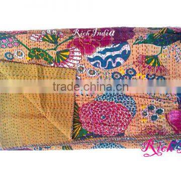 BEST SELLING IN AUSTRALIA COMFORTER PRINTED QUILT COTTON QUILT INDIAN KANTHA QUILT