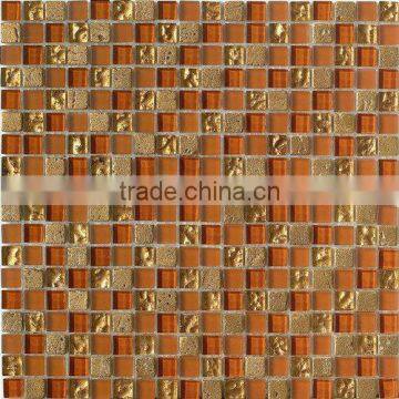 Brass classical crystal mosaic and glass mosaic, bathroom,swiming pool