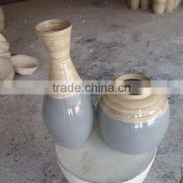 Elegant bamboo vase made in Vietnam