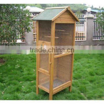 Cheap Large Outdoor Wooden Bird Cage with Metal Tray