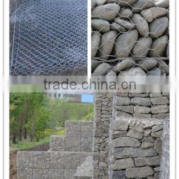 hexagonal stone mesh cage/steel hexagonal hole net/gabion mesh