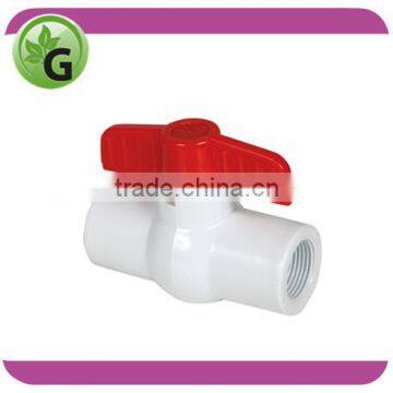 Irrigation white PVC ball valve/ PVC Compact Ball valve ABS Alloy butterfly handle