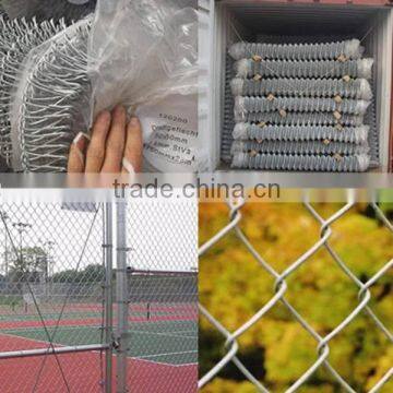 Galvanized chain link fabric /Chain link mesh/Vinyl coated chain link fence