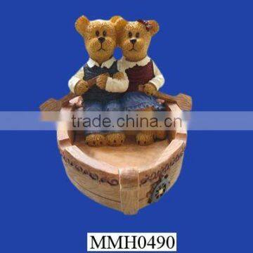 Exquisite Bear Polyresin Smoking Ashtray