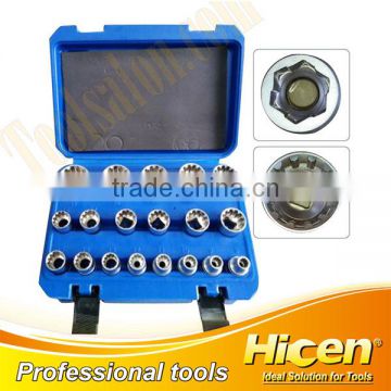 19pcs 1/2" Gear Sockets Set