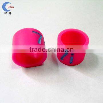 Charming Debossed rubber finger rings