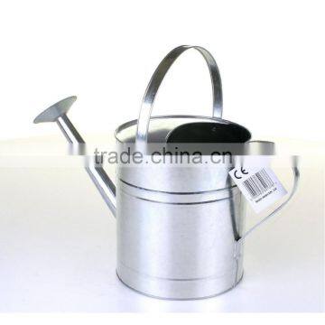 Metal Galvanised Steel Watering Can 9 Litre Garden Water Plants Green Cream Galvinised (Silver)