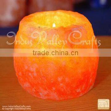 Natural Candle Holder, Himalayan Rock Candle Holder, Crystal Tealight Holder