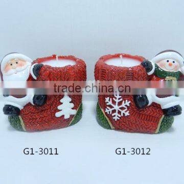 2017 ceramic candle holder Christmas stocking for sale