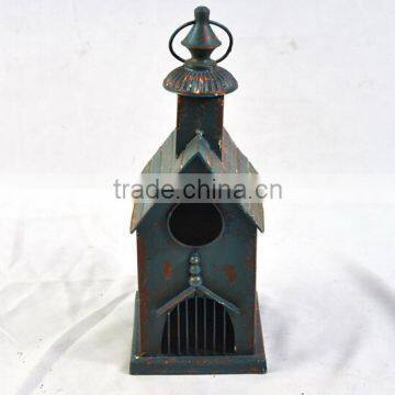 Adorable Industrial Galvenized Metal Bird Feeder House photo-3