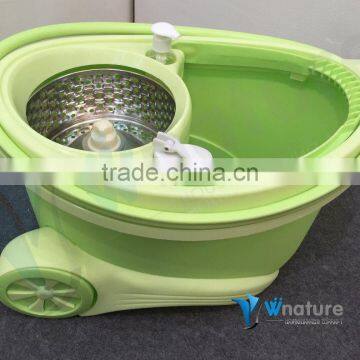 360 SPINNING ROTATING SPIN FLOOR MOP & BUCKET SET + 2 MICROFIBRE CLEANING HEADS photo-2